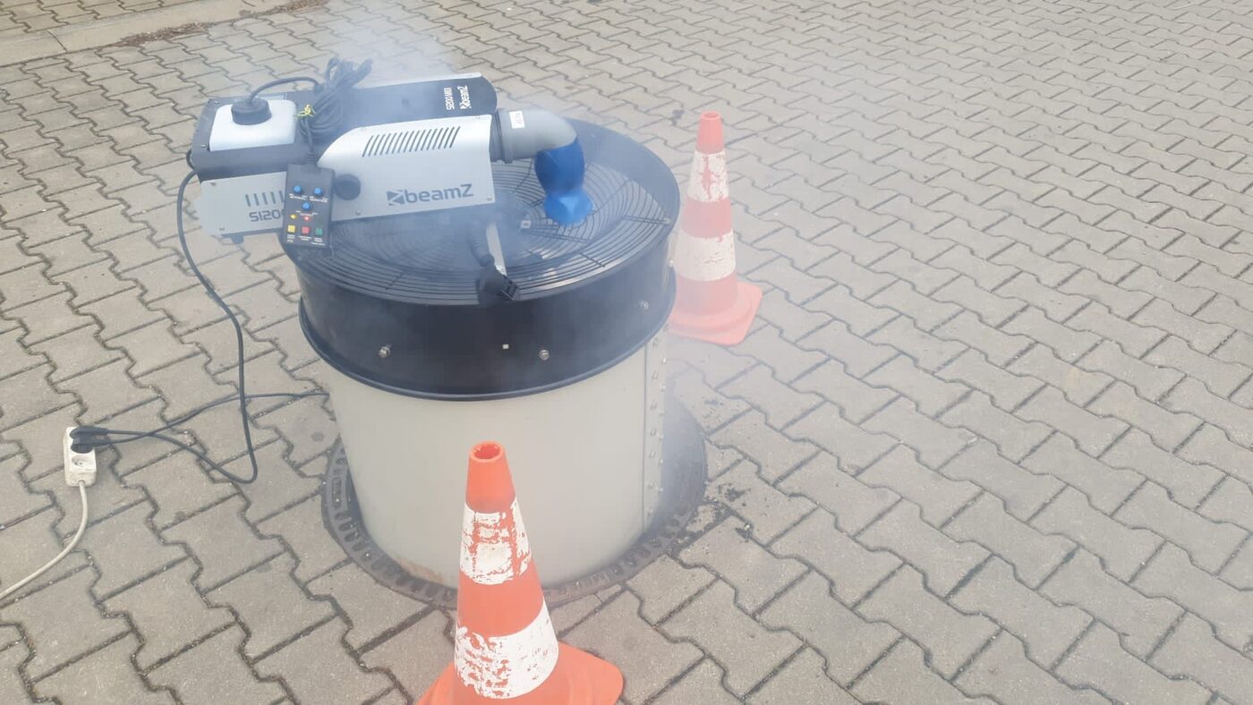 Kouřová zkouška kanalizace